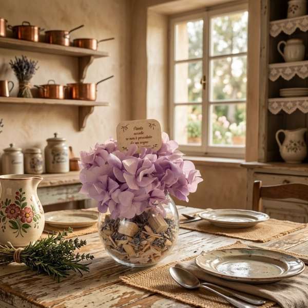 Centro tavola profumato  b con fiori stabilizzati  b   b DOLCEZZA DELICATA  b